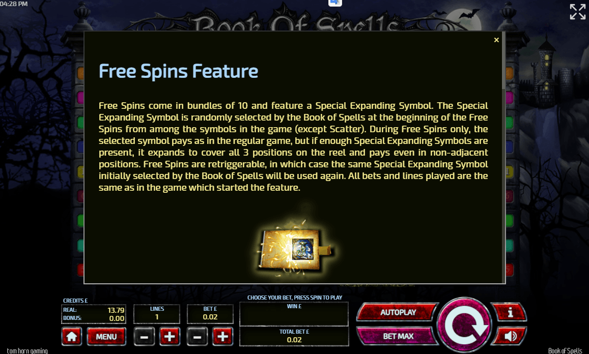 Book of Spells Bonus Feature