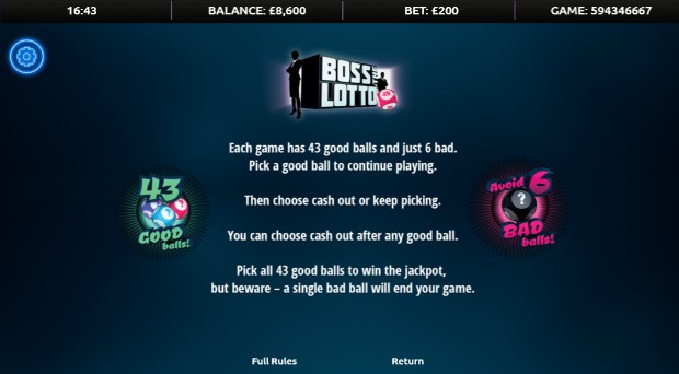 Boss The Lotto Bonus Round 1