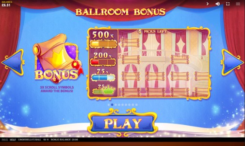 Cinderella's Ball Bonus Feature