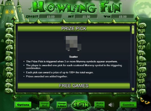 Howling Fun Bonus Feature