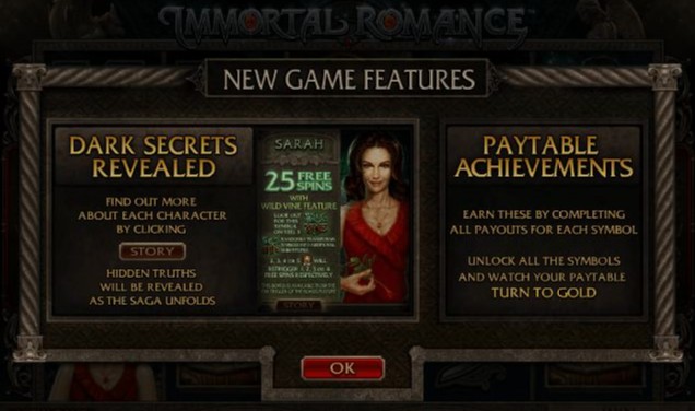 Immortal Romance Bonus Feature