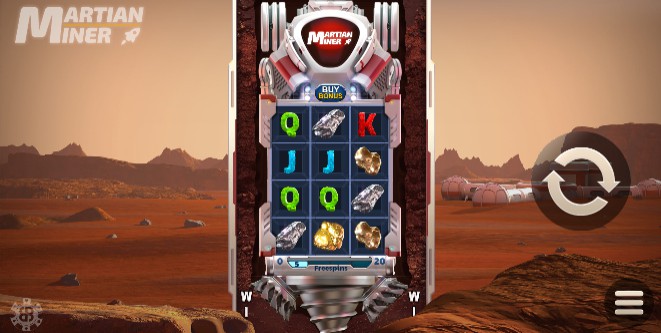 Martian Miner Infinity Reels slot UK