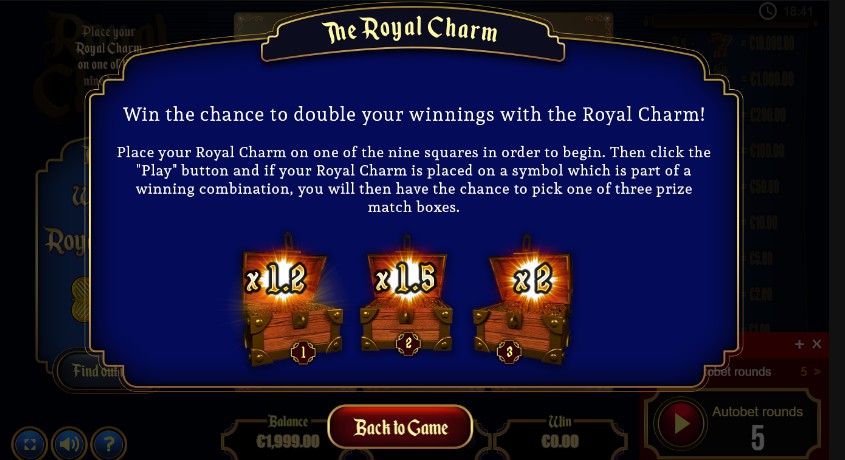 Royal Charm Bonus Feature