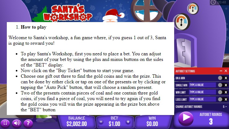 Santa's Workshop Bonus Round 2