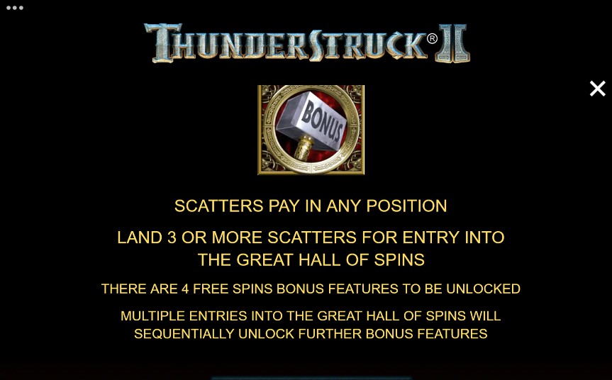 Thunderstruck II Bonus Feature