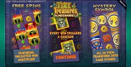 Tiki Treasures Megaways Bonus Feature