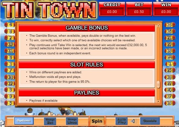 Tin Town Bonus Round 2