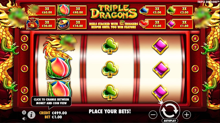 triple dragons slot UK