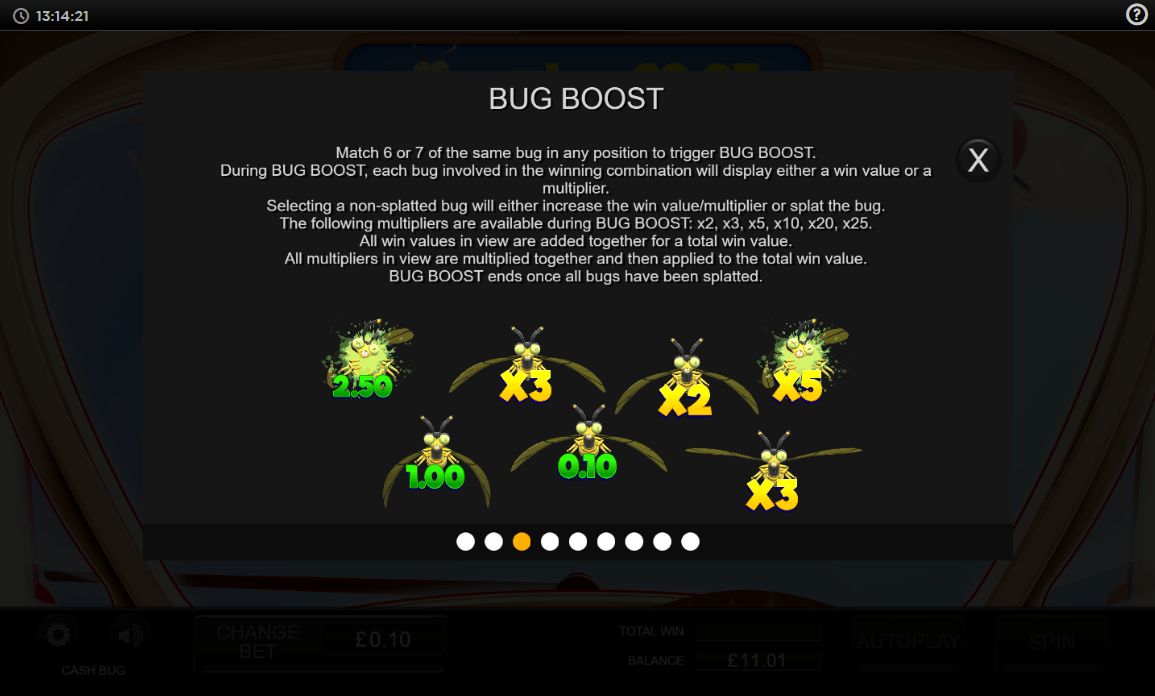 Cash Bug Bonus Feature