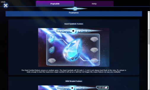 Cosmic Fusion Mini Bonus Feature