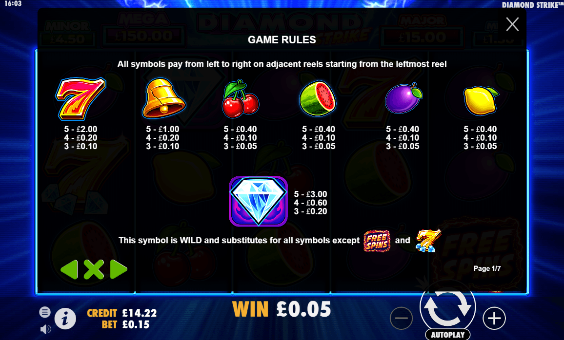 Diamond Strike Bonus Feature