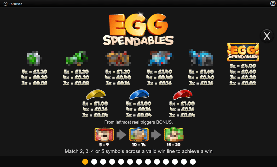 Eggspendables Bonus Round 1