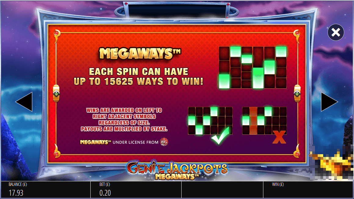 Genie Jackpots Megaways Bonus Round 2
