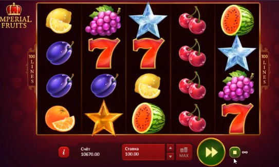 Imperial Fruits 100 Lines slot UK
