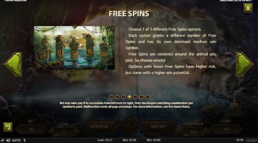 Jungle Spirit: Call of the Wild Bonus Feature