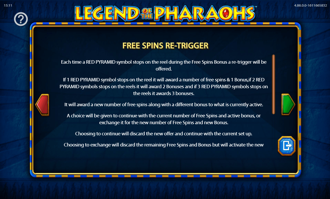 Legend Of The Pharaohs Bonus Round 2