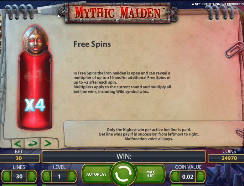 Mythic Maiden Bonus