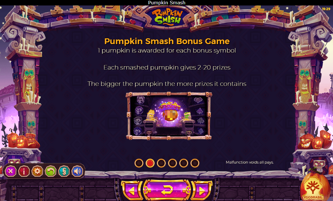 Pumpkin Smash Bonus Feature