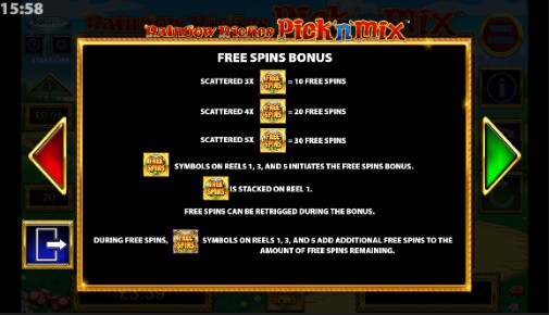 Rainbow Riches Pick N Mix Bonus Feature