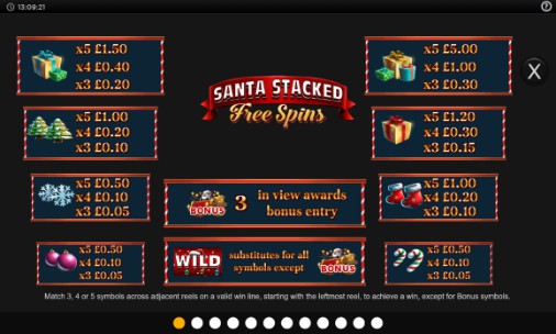 Santa Stacked Free Spins Bonus Round 2