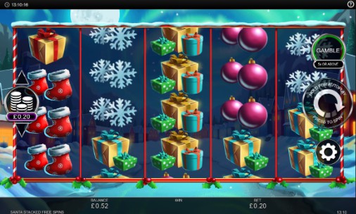 Santa Stacked Free Spins Screenshot 2021