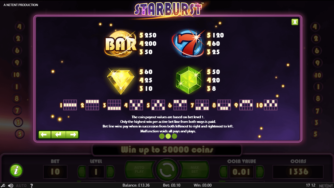 Starburst Bonus Round 1