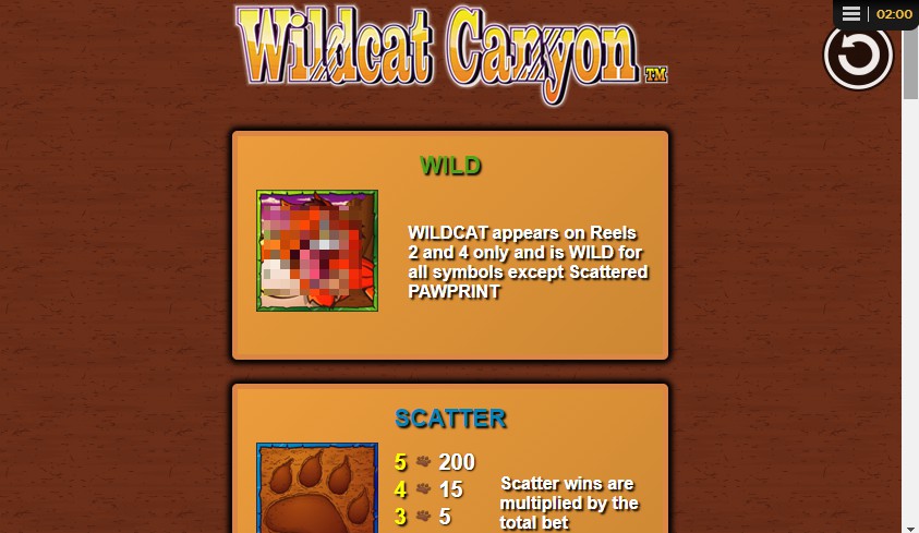 Wildcat Canyon Bonus Round 1